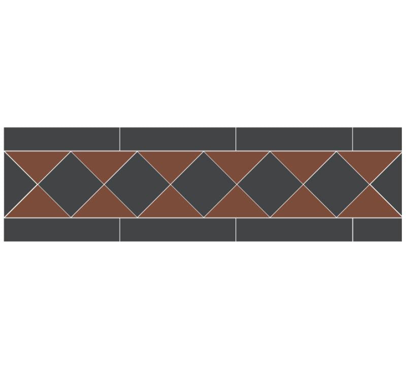 Tile Border - Red ROU/Black NOI