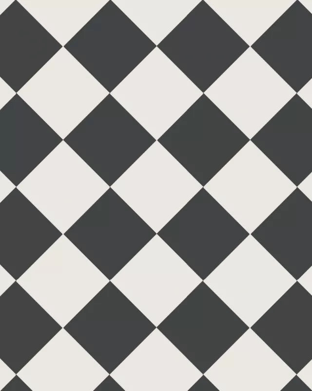 Floor Tiles- 15 x 15 cm (5.91 x 5.91 In.) - Black/White - Black NOI/Super White BAS