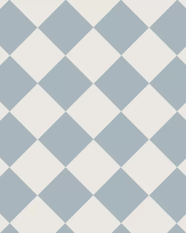 Floor Tiles - 15 x 15 cm (5.91 x 5.91 In.) - Pale Blue BEP/Super White BAS