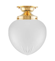 Ceiling Light - Lundkvist 100 - Brass, Matte Cut-Glass Shade thumbnail image