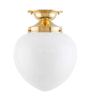 Ceiling Light - Lundkvist 100 - Brass, Opal White Glass Shade thumbnail image