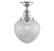 Taklampe - Byström 100 nikkel, klar dråpeformet kuppel thumbnail image