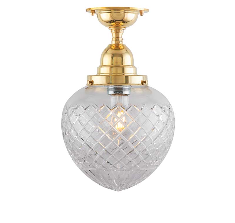 Taklampe - Byström 100, klar dråpeformet kuppel image