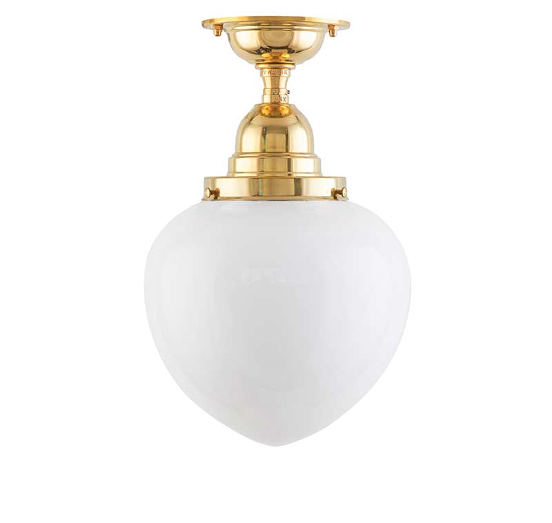 Taklampe - Byström 100, opalhvitt dråpeformet kuppel image