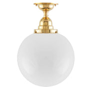 Badeværelseslampe - Loftslampe Byström 100 messing, stor kuppelskærm thumbnail image