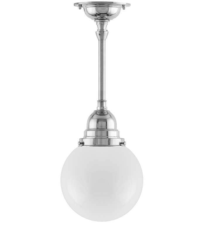 Taklampa - Byströmpendel 80 förnicklad, klotskärm image