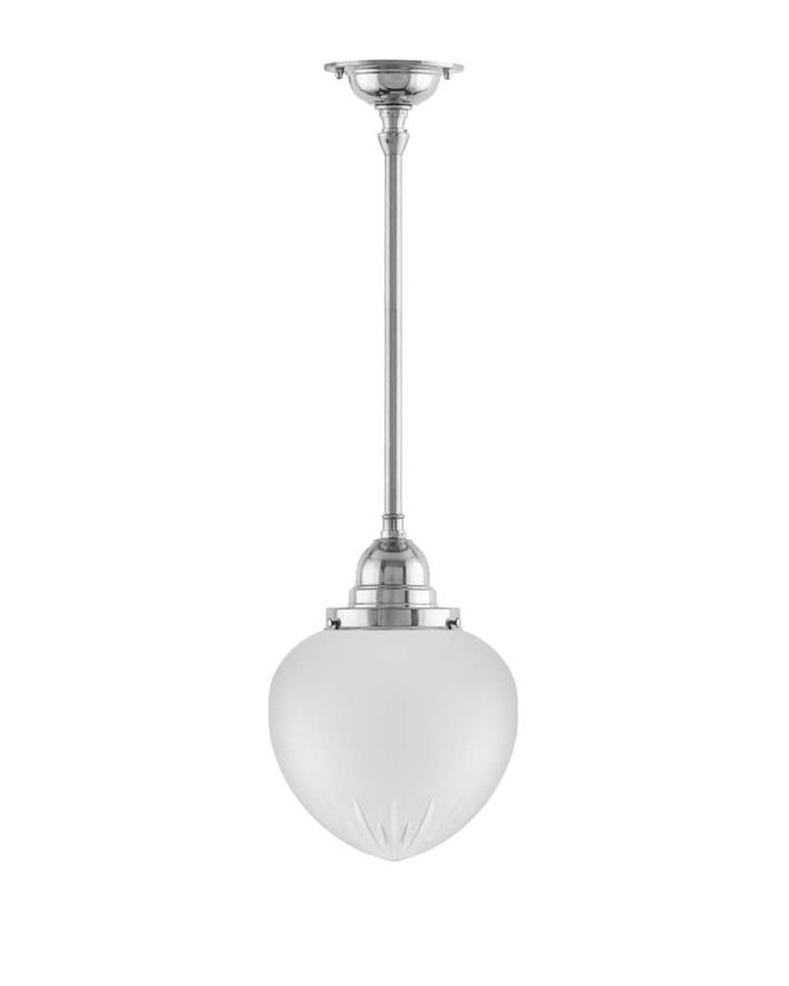 Taklampa - Byströmpendel 100 nickel, mattdroppe image
