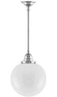 Badeværelseslampe - Loftslampe Byströmpendel 100 forniklet, stor kuppelskærm thumbnail image