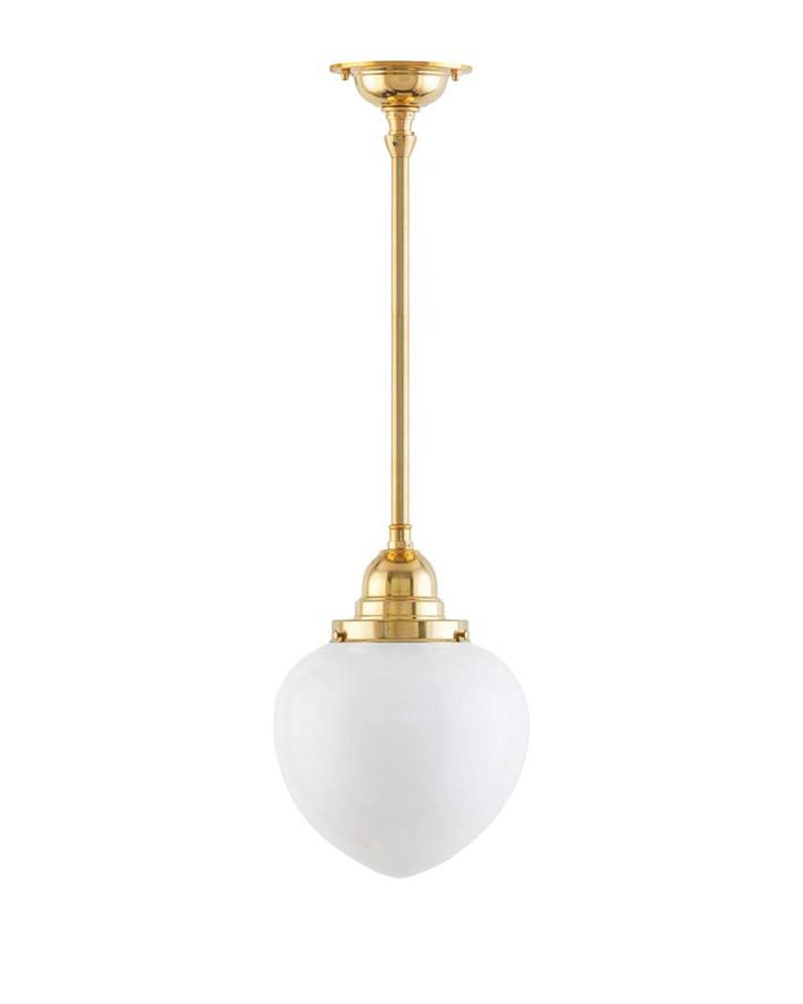 Ceiling Light - Byström Pendant 100 Brass, White Drop Shade image
