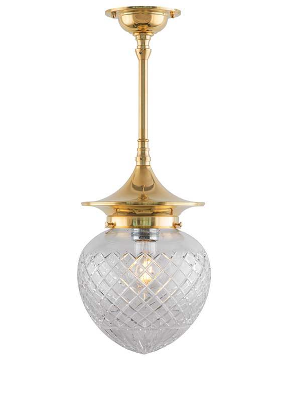 Ceiling Light - Dahlberg Pendant 100 - Brass, Drop Shade