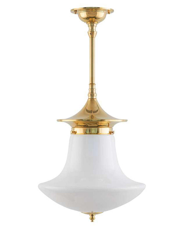 Bathroom Ceiling Light - Dahlberg Pendant 100 - Brass with Anchor Shade image