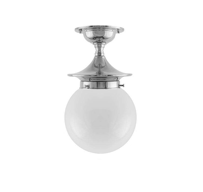 Ceiling Light - Dahlberg 80 - Nickel, Globe Shade