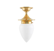 Taklampe - Dahlberg 80 opalhvit dråpe messing thumbnail image