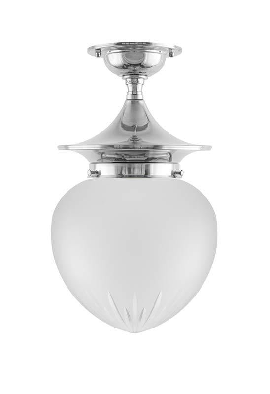 Taklampa - Dahlberg 100 förnicklad mattglas droppe image