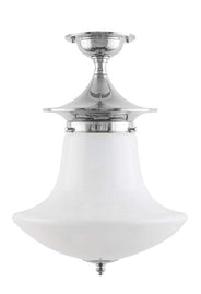 Bathroom Ceiling Light - Dahlberg Pendant 100, Nickel with Anchor Shade thumbnail image
