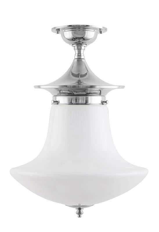 Bathroom Ceiling Light - Dahlberg Pendant 100, Nickel with Anchor Shade image