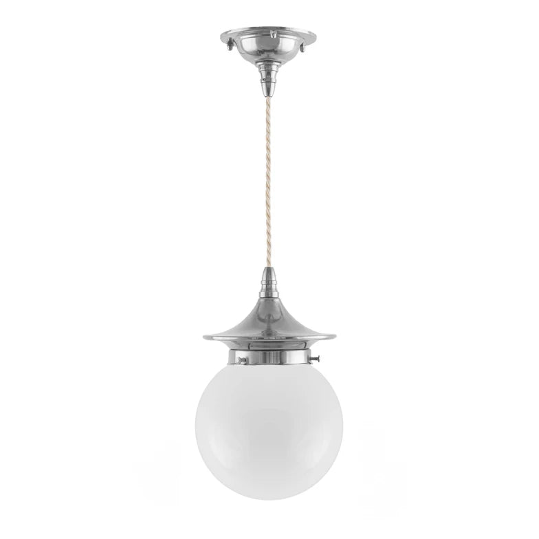 Taklampa - Dahlberg sladdpendel 80 nickel, klotskärm image
