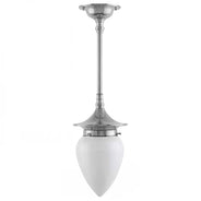 Ceiling Light - Dahlberg Pendant 80 - Opal White Glass, Nickel thumbnail image