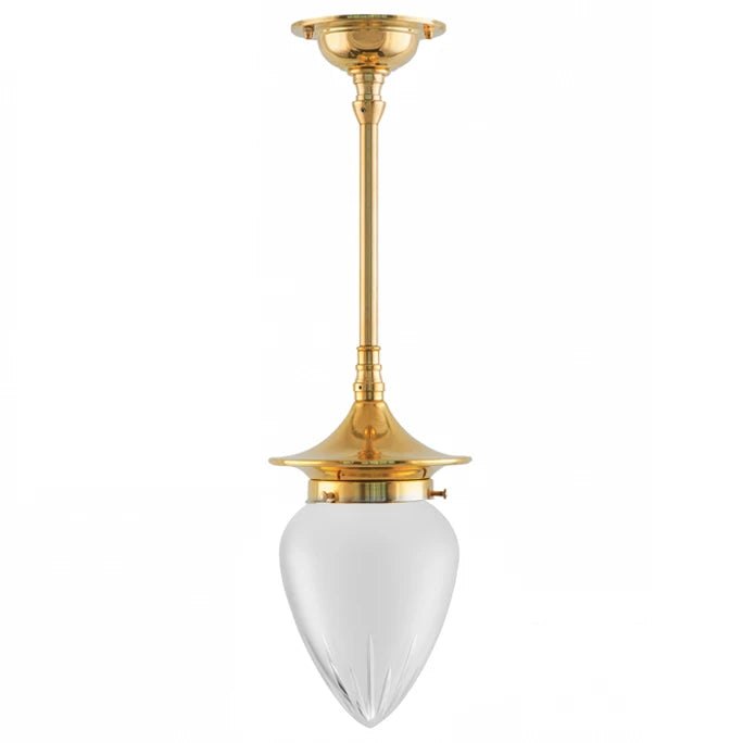 Taklampa - Dahlbergspendel 80 mässing mattglas droppe image