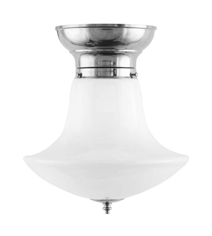 Plafond Ceiling Light - Fröding 100, nickel-plated with anchor shade