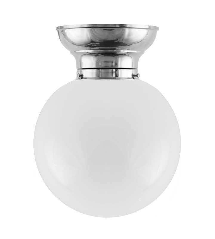 Taklampa - Frödingplafond 100 förnicklad stor klotskärm image