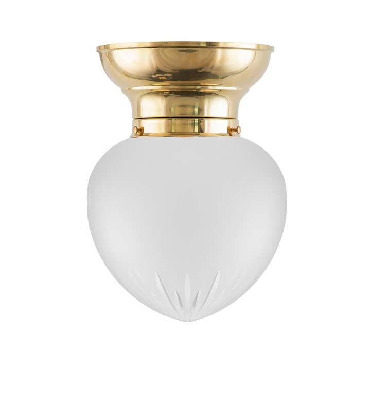 Bowl Light - Fröding 100 - Brass - Matte Cut-Glass Shade