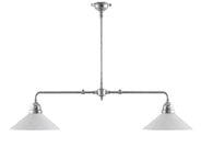 Taklampe - Spillebordlampe forniklet hvite skjermer thumbnail image