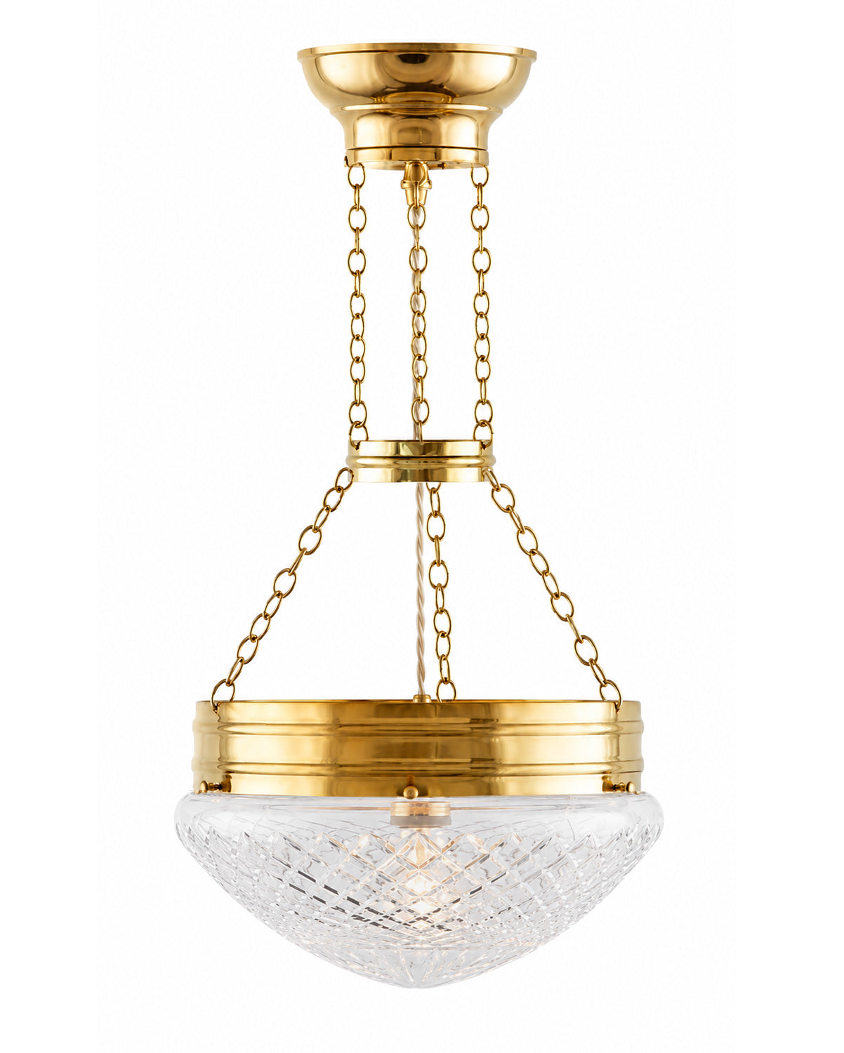 Bowl Pendant - Heidenstam 300 Brass - Clear Glass Shade, Extended image