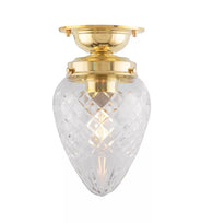 Ceiling Light - Lundkvist 80 - Brass, Clear Glass Drop Shade thumbnail image