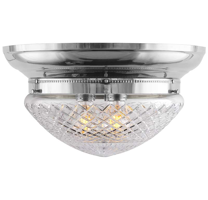 Bowl Light - Fröding 300 - Nickel, Clear Glass Shade