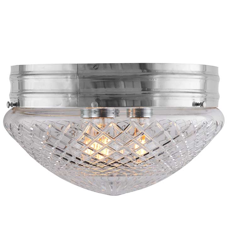 Bowl Light - Heidenstam 300 - Nickel-Plated with Clear Glass Shade
