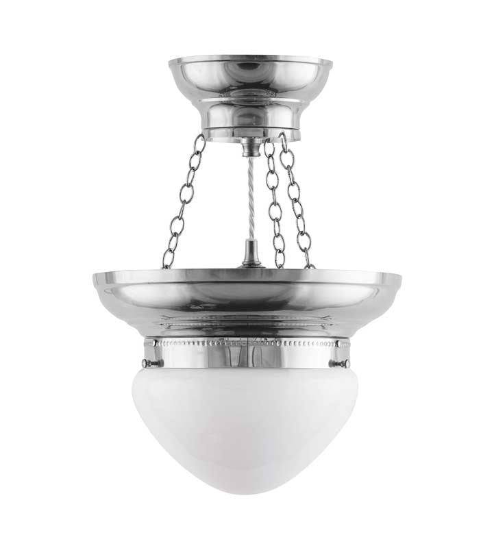 Ampel Pendant Light - Fröding 200 - Nickel, Opal White Glass