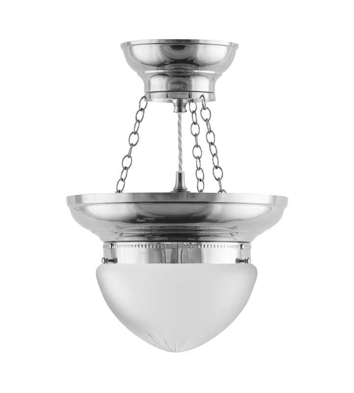 Ampel Pendant Light - Fröding 200 - Nickel, Frosted Glass Shade