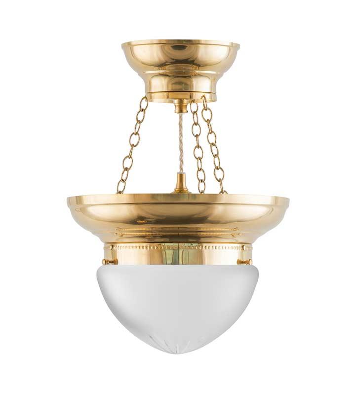 Ampel Pendant Light - Fröding 200 - Brass, Frosted Glass Shade