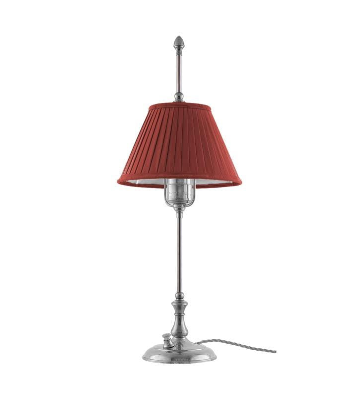 Bordlampe - Kellgren forniklet, mørkerød skærm image