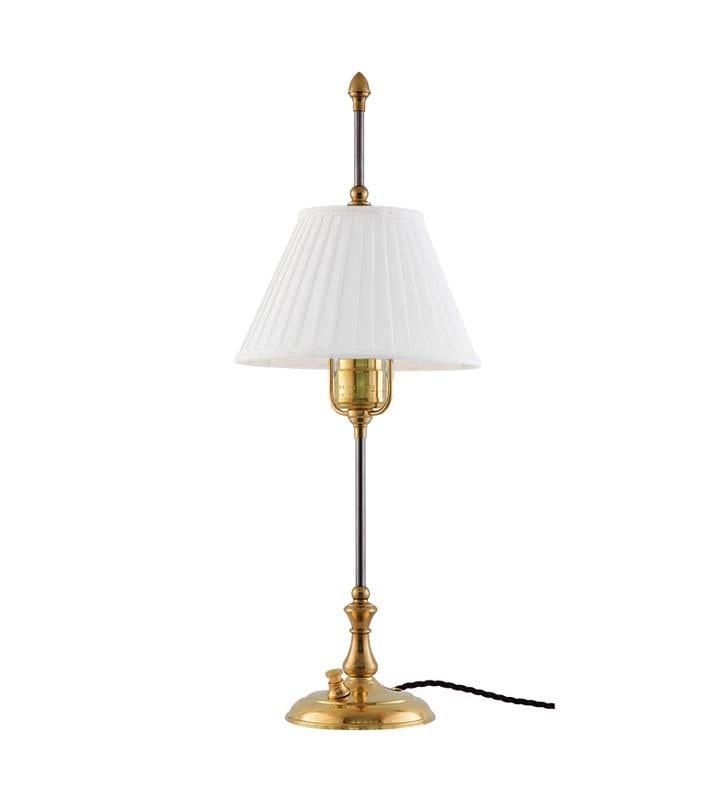 Table Lamp - Kellegren - Brass, White Shade
