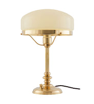 Bordslampa - Karlfeldt mässing, benvit skärm thumbnail image
