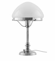 Bordslampa - Karlfeldt förnicklad, toppig vit thumbnail image