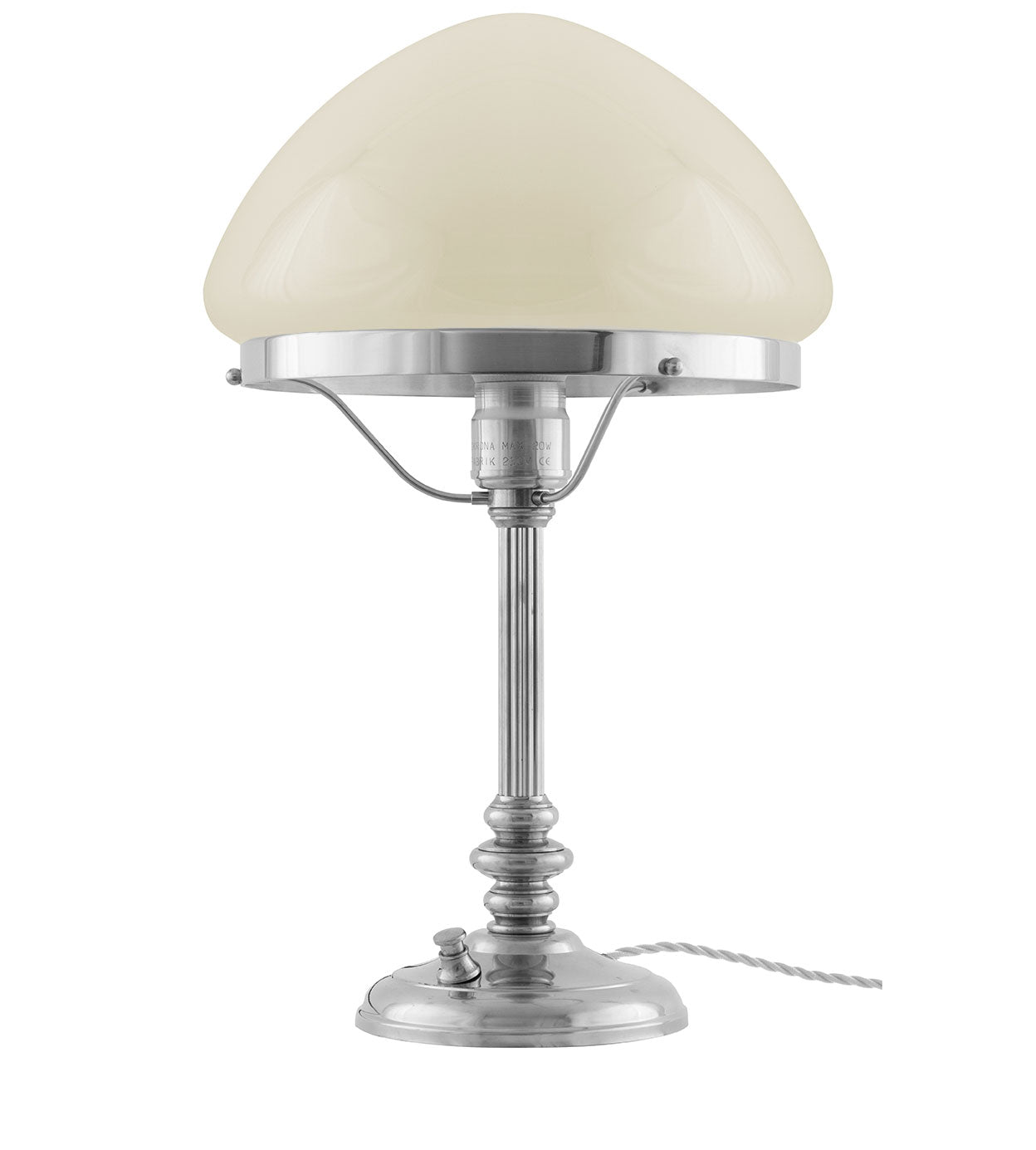 Bordslampa - Karlfeldt förnicklad, toppig benvit image