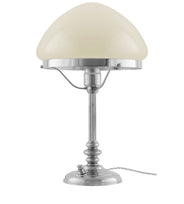 Bordslampa - Karlfeldt förnicklad, toppig benvit thumbnail image