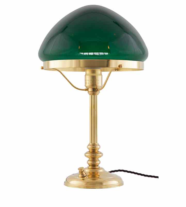 Bordslampa - Karlfeldt mässing, toppig grön image