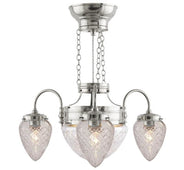 Chandelier - Three-Arm Ring Chandelier nickel - 1900 thumbnail image