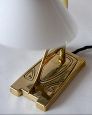 Bordslampa mässing - Modell 1900 med vit skärm thumbnail image