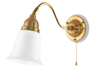 Wall Light - Runeberg - Brass White Bell Shade thumbnail image