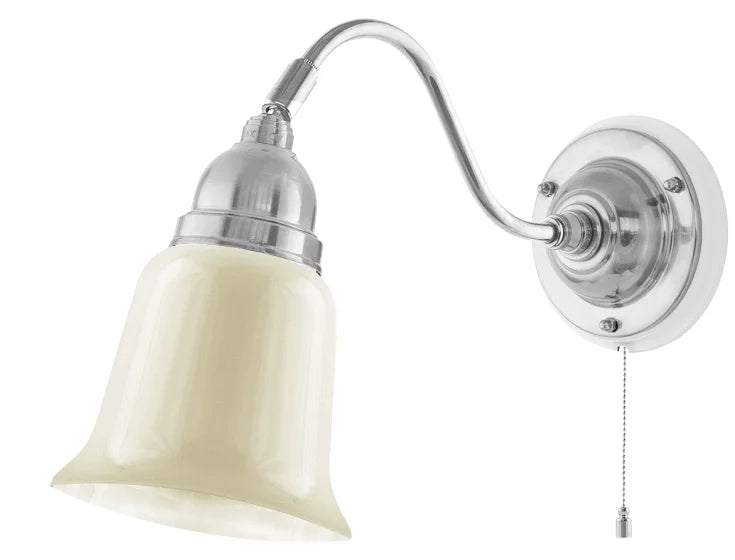 Wall lamp - Runeberg nickel off white bell shade image