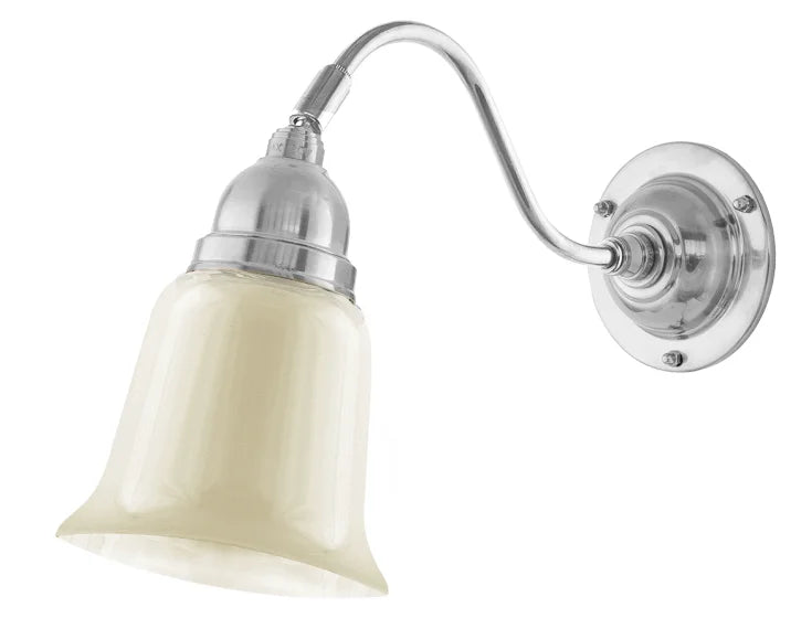Wall lamp - Runeberg nickel off white bell shade