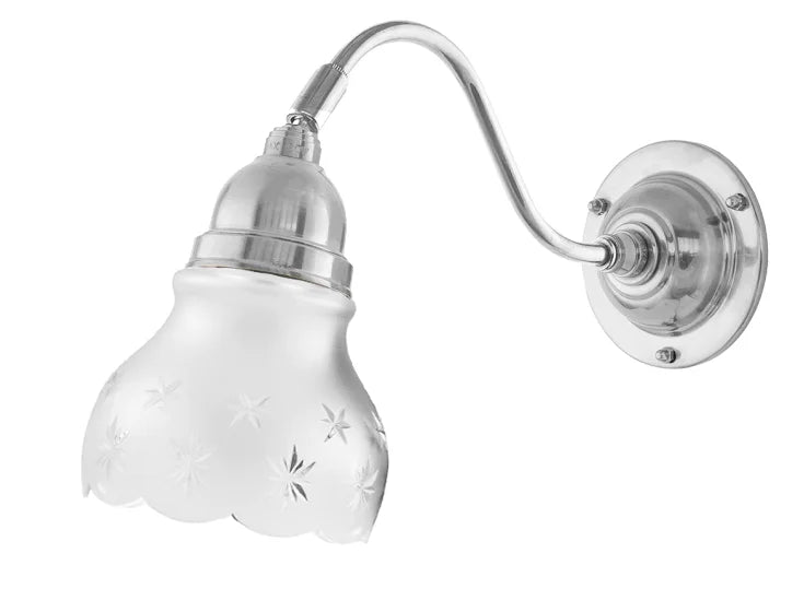 Wall lamp - Runeberg nickel cut matte glass