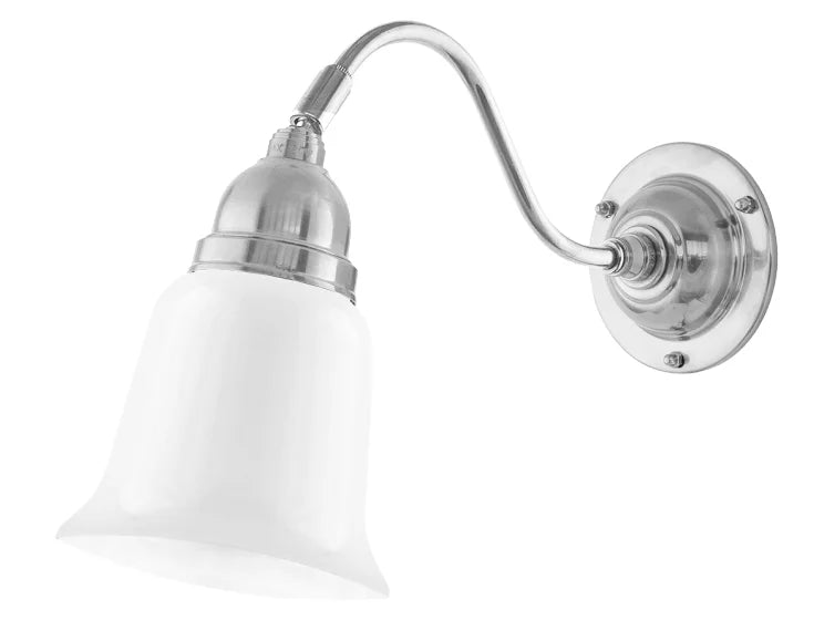 Wall lamp - Runeberg nickel white bell shade