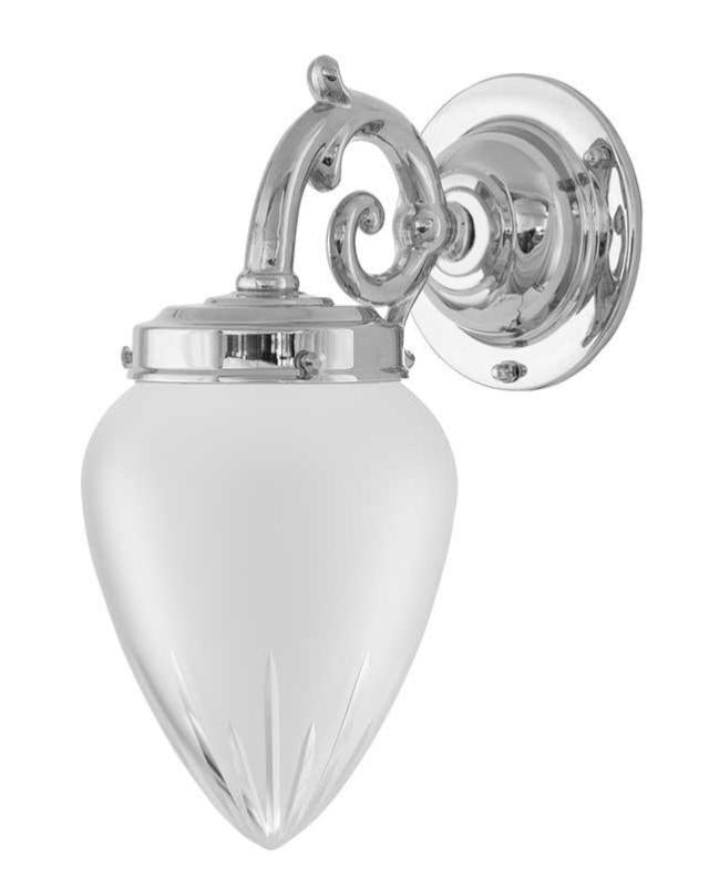 Badrumslampa - Topelius förnicklad slipat mattglas image