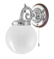 Wall light - Topelius - nickel, with opal white glass thumbnail image